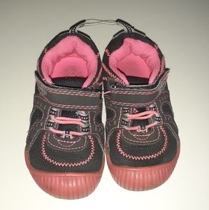 OshKosh B'Gosh Dark Blue Sneaker w/ Contrasting Pink & Teal Toddler Size 7